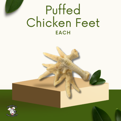 puffed white chicken feet