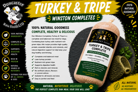 Winstons Raw Pet Food Turkey & Tripe Complete