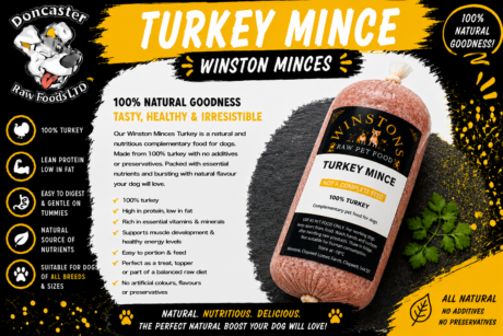 Winstons Raw Pet Food Turkey Mince