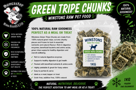Winstons Raw Pet Food Green Tripe Chunks