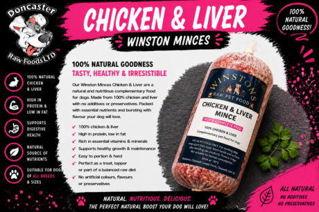 Winstons Raw Pet Food Chicken & Liver Mince