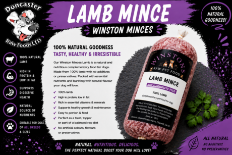 Winstons Raw Pet Food Lamb Mince