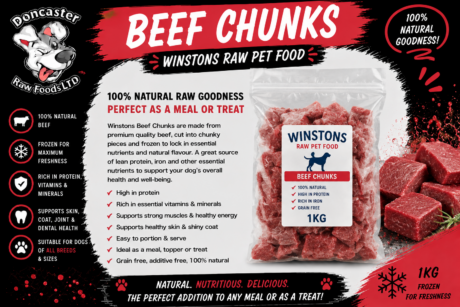 Winstons Raw Pet Food Beef Chunks