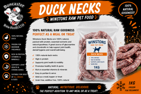 Winstons Raw Pet Food Duck Necks